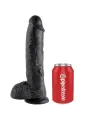 King Cock - 10 Dildo Nero Con Sfere 25.4 Cm - KING COCK - Dildo Maxi | erosidea.com