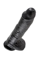 King Cock - 10 Dildo Nero Con Sfere 25.4 Cm - KING COCK - Dildo Maxi | erosidea.com