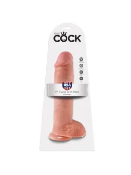 King Cock - 11 Dildo Carne Con Sfere 28 Cm