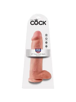 King Cock - 12 Dildo Flesh Con Sfere 30.48 Cm