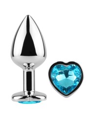 Secretplay - Tappo In Metallo Cuore Blu Taglia Piccolo 7 Cm - SECRETPLAY TOYS - Plug e Catene Anali | erosidea.com