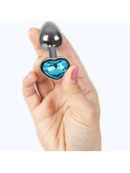 Secretplay - Tappo In Metallo Cuore Blu Taglia Piccolo 7 Cm - SECRETPLAY TOYS - Plug e Catene Anali | erosidea.com