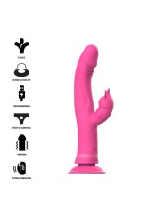 Vibratore Intense Julio Rabbit In Silicone Rosa - INTENSE FUN - Vibratori Rabbit | erosidea.com