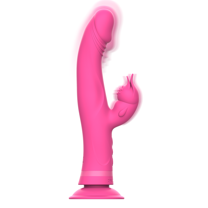 Vibratore Intense Julio Rabbit In Silicone Rosa - INTENSE FUN - Vibratori Rabbit | erosidea.com