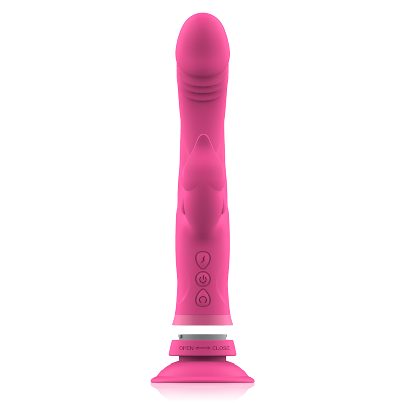 Vibratore Intense Julio Rabbit In Silicone Rosa - INTENSE FUN - Vibratori Rabbit | erosidea.com