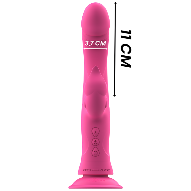 Vibratore Intense Julio Rabbit In Silicone Rosa - INTENSE FUN - Vibratori Rabbit | erosidea.com
