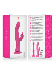 Vibratore Intense Julio Rabbit In Silicone Rosa - INTENSE FUN - Vibratori Rabbit | erosidea.com