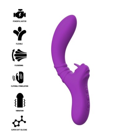 Vibratore Intense Flessibile Harry Con Lingua Viola - INTENSE FUN - Vibratori | erosidea.com