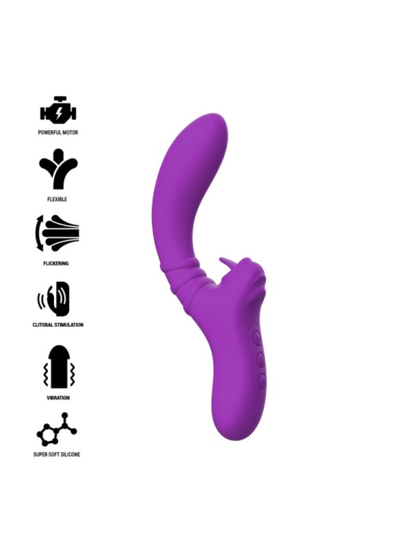 Vibratore Intense Flessibile Harry Con Lingua Viola - INTENSE FUN - Vibratori | erosidea.com