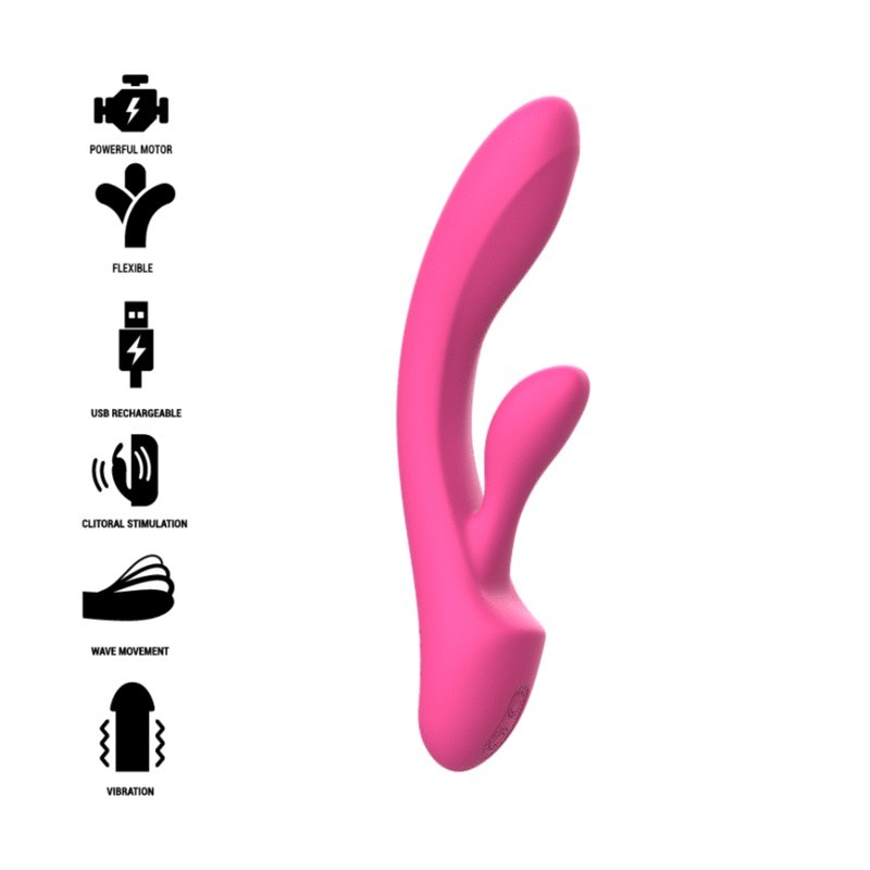 Vibratore Intense Luigi Rabbit Silicone Liquido Rosa - INTENSE - Vibratori Rabbit | erosidea.com