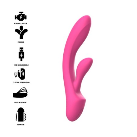 Vibratore Intense Luigi Rabbit Silicone Liquido Rosa - INTENSE - Vibratori Rabbit | erosidea.com