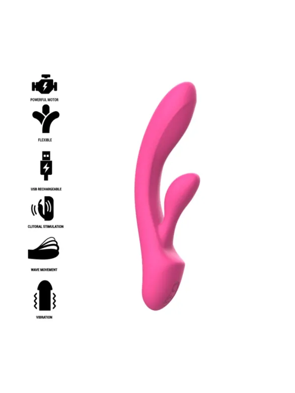 Vibratore Intense Luigi Rabbit Silicone Liquido Rosa - INTENSE - Vibratori Rabbit | erosidea.com