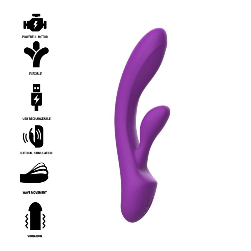 Vibratore Intense Luigi Rabbit Silicone Liquido Viola - INTENSE FUN - Vibratori Rabbit | erosidea.com