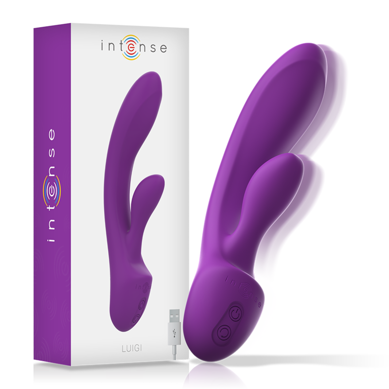 Vibratore Intense Luigi Rabbit Silicone Liquido Viola - INTENSE FUN - Vibratori Rabbit | erosidea.com