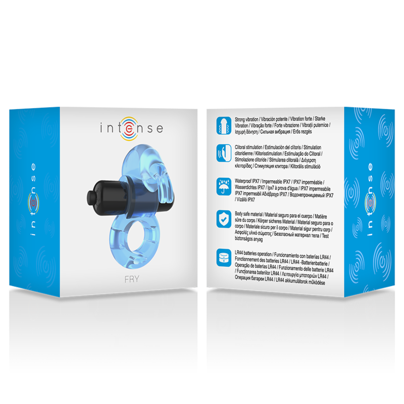 Intense - Anello Vibrante Fry Blu - INTENSE COUPLES TOYS - Anelli Fallici | erosidea.com