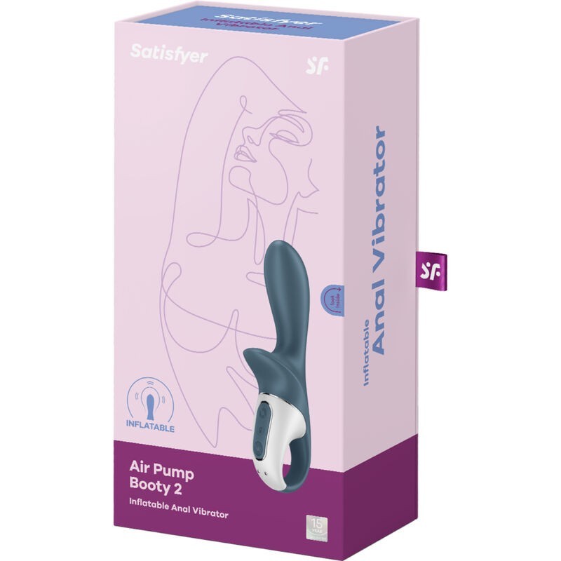 Air Pump Booty 2 Grigio Scuro - SATISFYER VIBRATOR - Stimolatori | erosidea.com