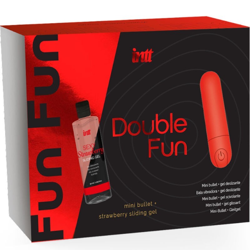 Intt Releases - Kit Doppio Divertimento Con Bullet Vibrante E Gel Da Massaggio Alla Fragola - INTT RELEASES - Kit del piacere e Giochi Erotici | erosidea.com