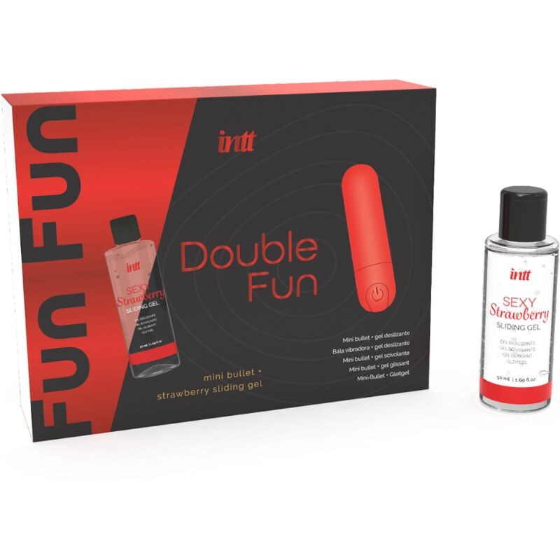 Intt Releases - Kit Doppio Divertimento Con Bullet Vibrante E Gel Da Massaggio Alla Fragola - INTT RELEASES - Kit del piacere e Giochi Erotici | erosidea.com