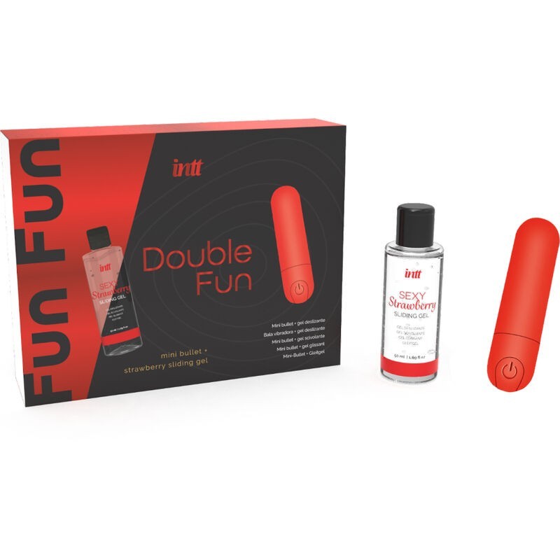 Intt Releases - Kit Doppio Divertimento Con Bullet Vibrante E Gel Da Massaggio Alla Fragola - INTT RELEASES - Kit del piacere e Giochi Erotici | erosidea.com