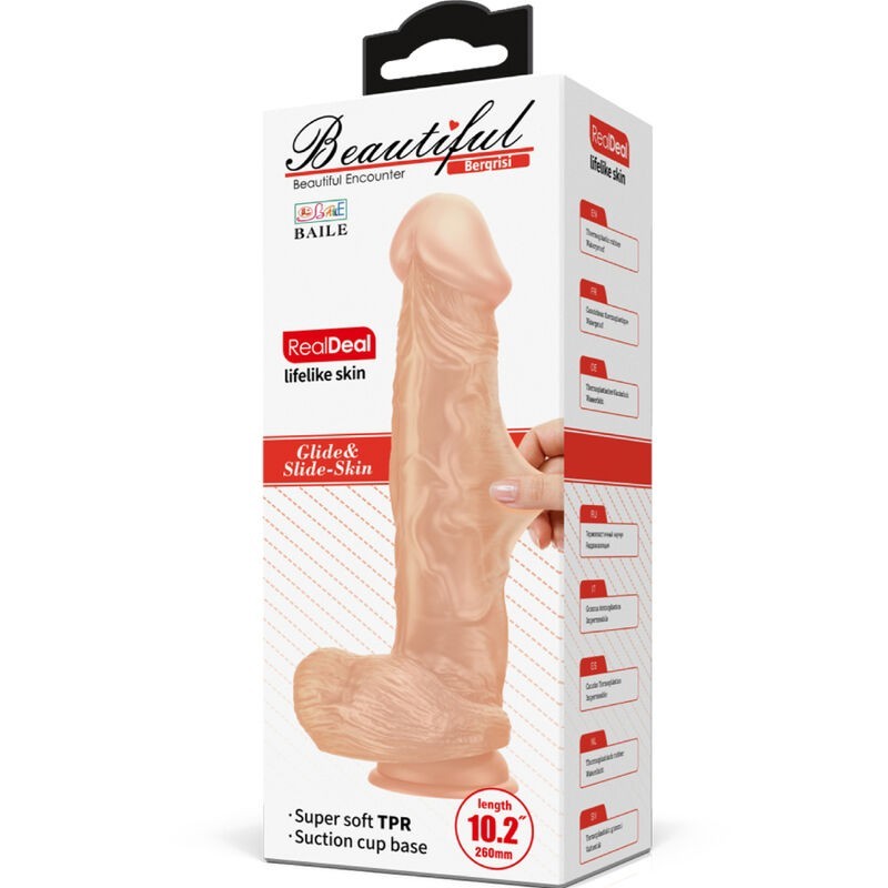 Baile Bellissimo Incontro Bergrisi Dildo Flessibile Realistico 26 Cm Naturale - BAILE DILDOS - Dildo Realistici | erosidea.com