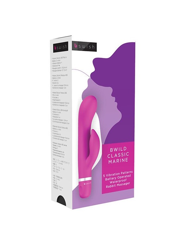 Vibratore B Swish Bwild Classic Marine Rabbit Cerise - B SWISH - Vibratori Rabbit | erosidea.com