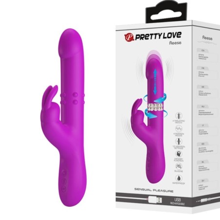 Pretty Love - Vibratore Reese Con Rotazione Viola - PRETTY LOVE - Vibratori | erosidea.com