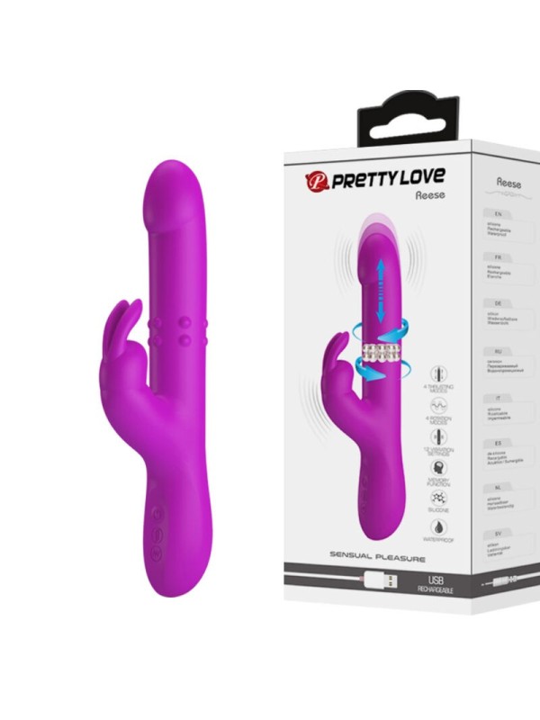 Pretty Love - Vibratore Reese Con Rotazione Viola - PRETTY LOVE - Vibratori | erosidea.com