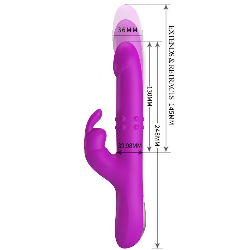 Pretty Love - Vibratore Reese Con Rotazione Viola - PRETTY LOVE - Vibratori | erosidea.com