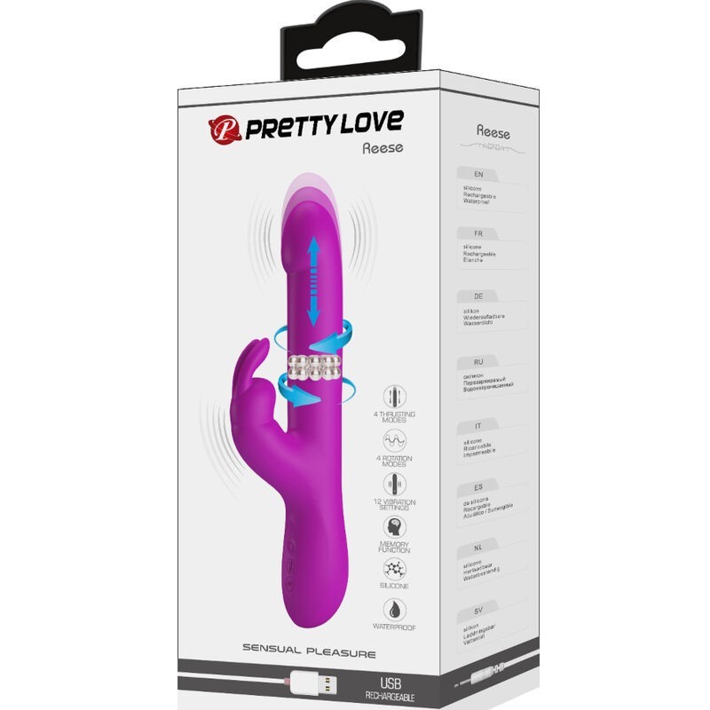 Pretty Love - Vibratore Reese Con Rotazione Viola - PRETTY LOVE - Vibratori | erosidea.com