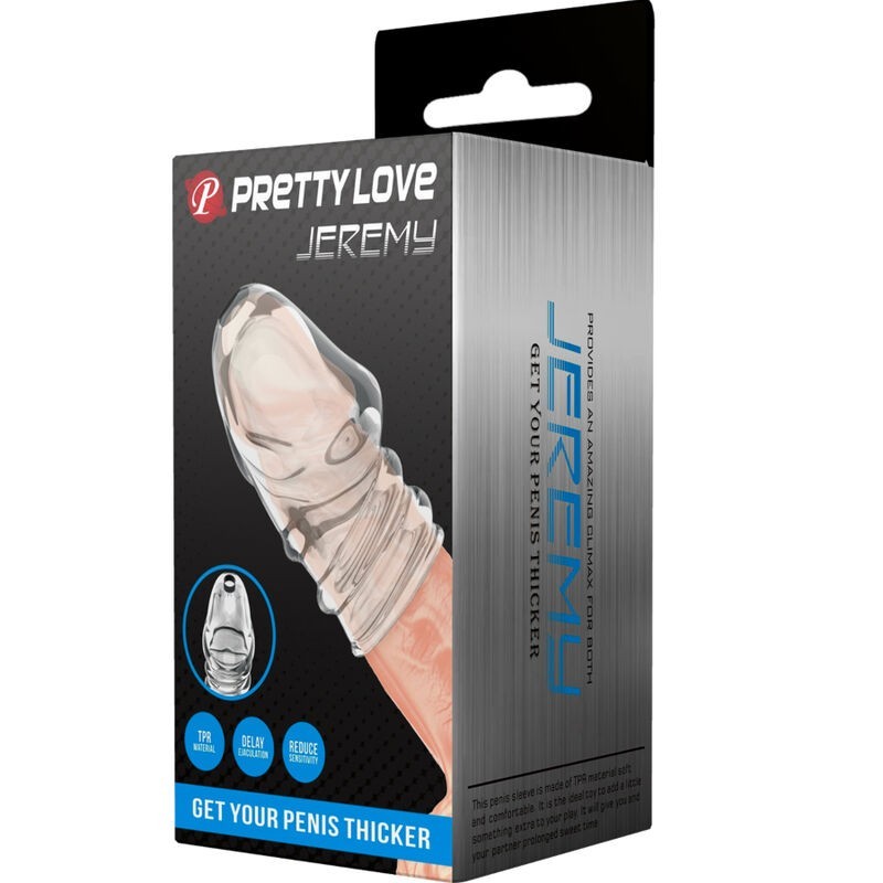 Guaina Pene Pretty Love Jeremy Trasparente - PRETTY LOVE MALE - Guaine e Prolunghe | erosidea.com