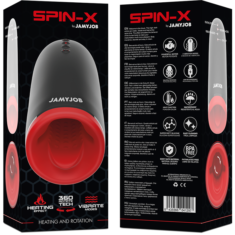 Masturbatore Jamyjob Riscaldante E Rotante Spin-X - JAMYJOB - Masturbatori | erosidea.com