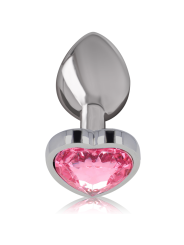 Intense - Plug Anale In Metallo Alluminio Cuore Rosa Taglia S - - Plug e Catene Anali | erosidea.com