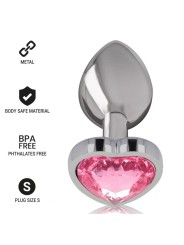 Intense - Plug Anale In Metallo Alluminio Cuore Rosa Taglia S - - Plug e Catene Anali | erosidea.com