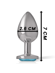 Intense - Plug Anale In Metallo Alluminio Cuore Blu Taglia S - - Plug e Catene Anali | erosidea.com