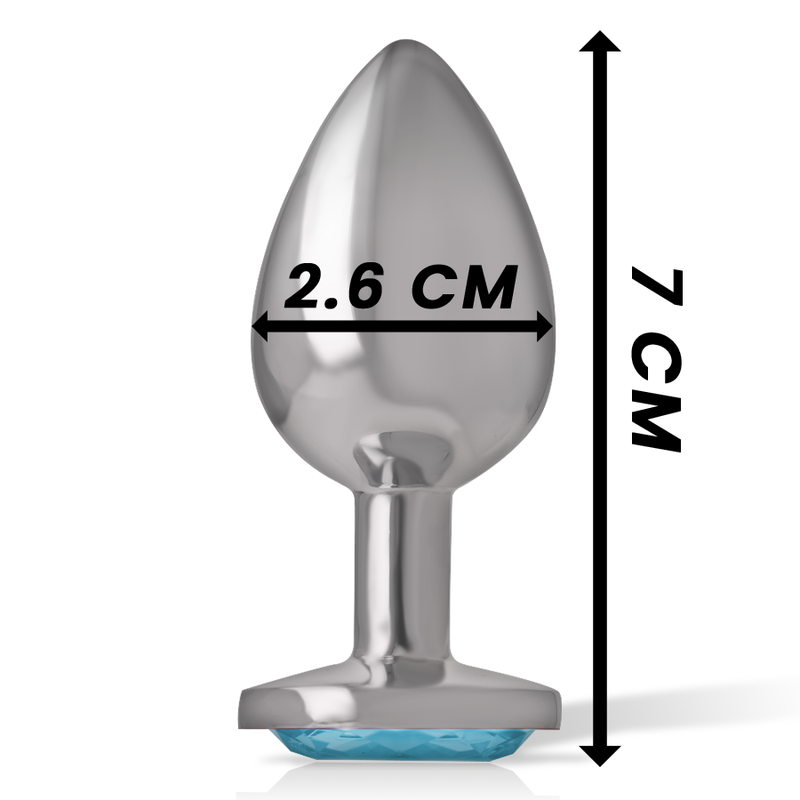 Intense - Plug Anale In Metallo Alluminio Cuore Blu Taglia S - - Plug e Catene Anali | erosidea.com