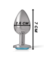 Intense - Plug Anale In Metallo Alluminio Cuore Blu Taglia S - - Plug e Catene Anali | erosidea.com