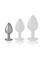 Intense - Plug Anale In Metallo Alluminio Cuore Blu Taglia S - - Plug e Catene Anali | erosidea.com
