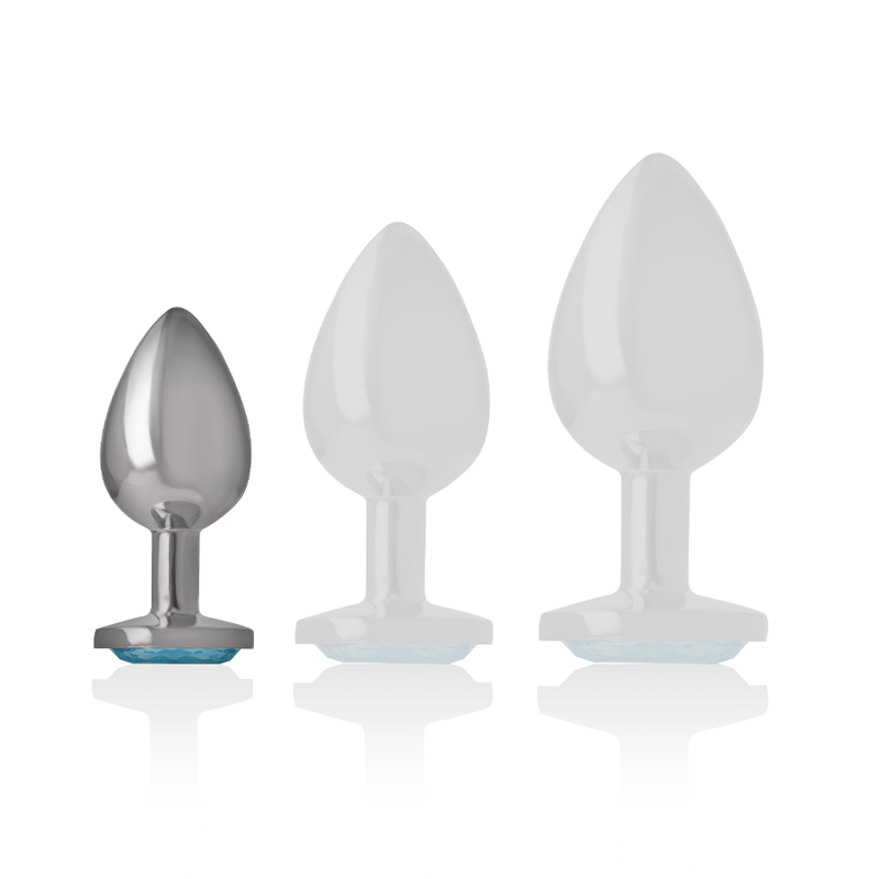 Intense - Plug Anale In Metallo Alluminio Cuore Blu Taglia S - - Plug e Catene Anali | erosidea.com