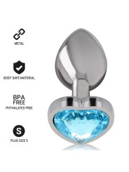 Intense - Plug Anale In Metallo Alluminio Cuore Blu Taglia S - - Plug e Catene Anali | erosidea.com