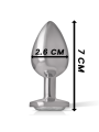 Intense - Plug Anale In Metallo Alluminio Con Cuore Bianco Taglia S - - Plug e Catene Anali | erosidea.com