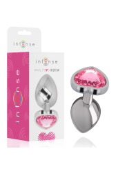 Intense - Plug Anale In Metallo Alluminio Cuore Rosa Taglia M - - Plug e Catene Anali | erosidea.com