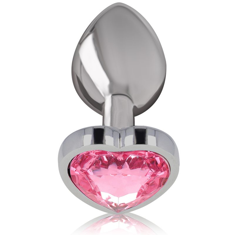 Intense - Plug Anale In Metallo Alluminio Cuore Rosa Taglia M - - Plug e Catene Anali | erosidea.com