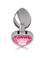 Intense - Plug Anale In Metallo Alluminio Cuore Rosa Taglia M - - Plug e Catene Anali | erosidea.com