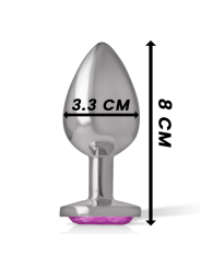 Intense - Plug Anale In Metallo Alluminio Cuore Rosa Taglia M - - Plug e Catene Anali | erosidea.com