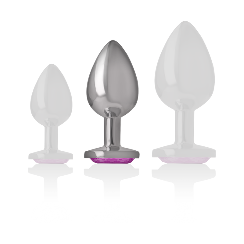 Intense - Plug Anale In Metallo Alluminio Cuore Rosa Taglia M - - Plug e Catene Anali | erosidea.com