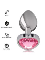 Intense - Plug Anale In Metallo Alluminio Cuore Rosa Taglia M - - Plug e Catene Anali | erosidea.com