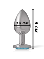 Intense - Plug Anale In Metallo Alluminio Cuore Blu Taglia M - - Plug e Catene Anali | erosidea.com