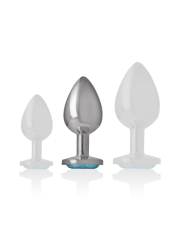 Intense - Plug Anale In Metallo Alluminio Cuore Blu Taglia M - - Plug e Catene Anali | erosidea.com
