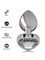 Intense - Plug Anale In Metallo Alluminio Cuore Bianco Taglia M - - Plug e Catene Anali | erosidea.com