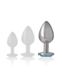 Intense - Plug Anale In Metallo Alluminio Cuore Blu Taglia L - - Plug e Catene Anali | erosidea.com